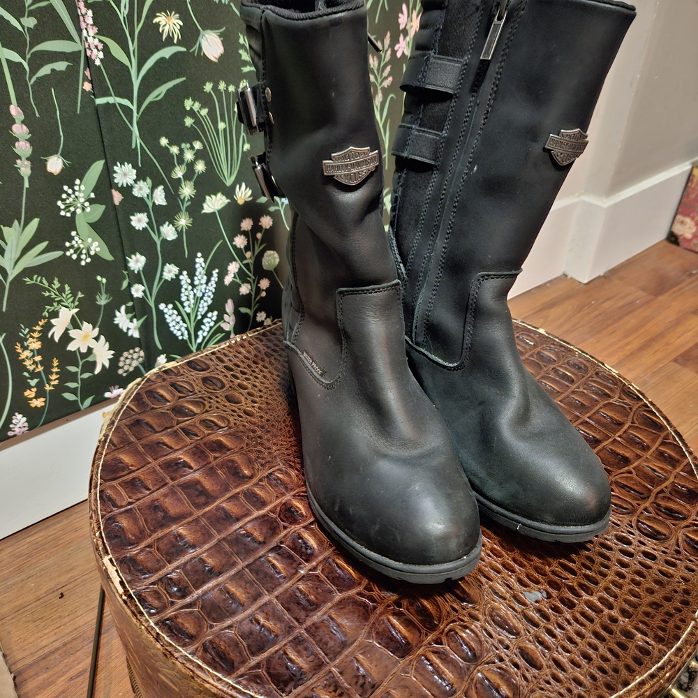 Harley-Davidson Women's Black Leather Boots